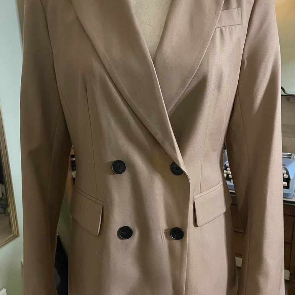 Classy beige double breasted blazer